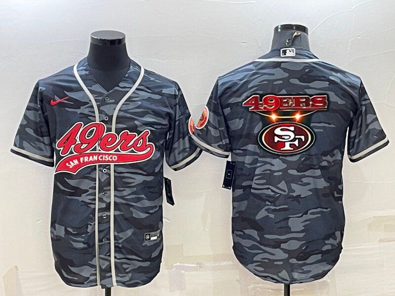 Men San Francisco 49ers Blank Camo 2022 Nike Co branded NFL Jerseys